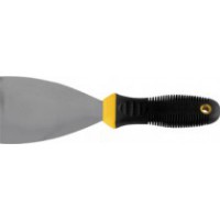 Шпатель , нержавеющая сталь , черно-желтая прорезиненная ручка 125 мм (5")