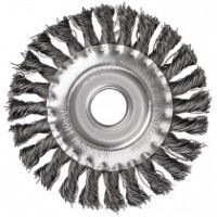 Корщетка дисковая прямая, посадочный диаметр 22,2 мм, стальная витая проволока 180 мм