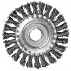 Корщетка дисковая прямая, посадочный диаметр 22,2 мм, стальная витая проволока 180 мм