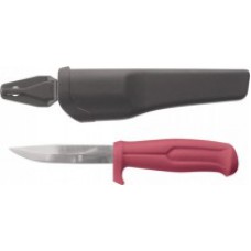 Нож строительный, пластиковая ручка, пластиковые ножны, длина лезвия 100 мм