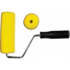 Валик поролоновый желтый с ручкой, 230 мм