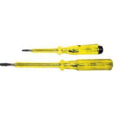 Отвертка индикаторная "Эконом" желтая ручка, 190 мм