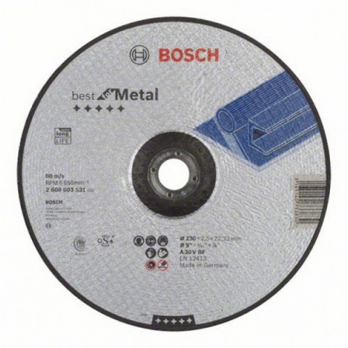 Круг отрезной по металлу Best for Metal (230x22.2 мм) для УШМ Bosch 2608603522