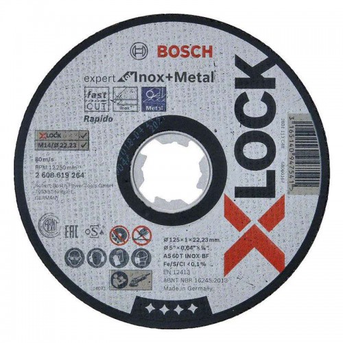 Отрезной диск по металлу X-LOCK (125x1x22.2 мм) Bosch 2608619264