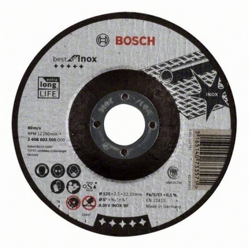 Отрезной круг Bosch Best по нержавеющей стали 125x2.5 мм 2608603505