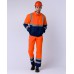 Костюм мужской Дорожник с укороченной курткой (тк.Смесовая,210) п/к, оранжевый/т.синий