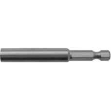 Адаптер для бит магнитный (с кольцом) цельнометаллический, нержавеющая сталь, 73 мм