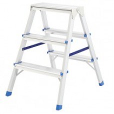 Лестница-стремянка двусторонняя алюминиевая, 2 ступ., H=43 см, вес 1,9 кг